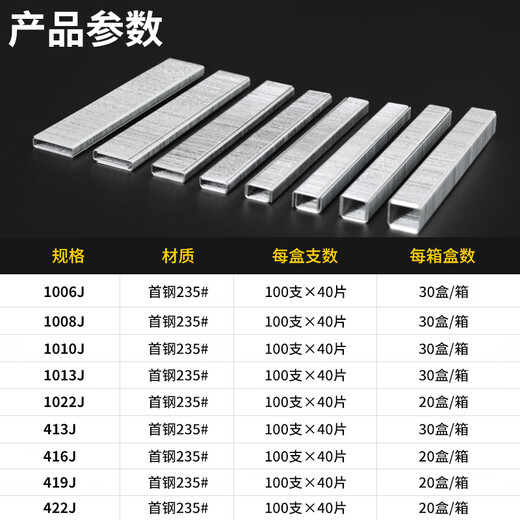 Huxin national standard code nail U-shaped horse nail door nail 419J 422J 1006J 1008J 1013J 1022J woodworking nail 1013J 4000 pieces