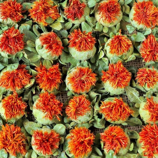 Beijing Tongrentang authentic high-quality saffron flower fruit safflower tea genuine safflower soaked in water and drink new orange pineapple internet celebrity flower tea genuine safflower head 500g