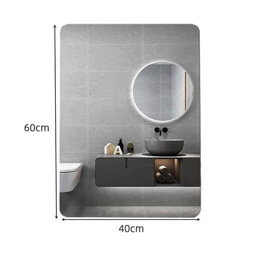 Anerya soft mirror wall sticker self-adhesive bathroom household acrylic full-body mirror bathroom face wash makeup mirror