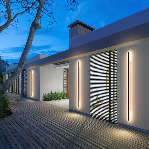 
Outdoor waterproof wall lights minimalist grille lights living room background wall ambient lights new line lights Zhongshan lamps 9227-150cm-neutral light