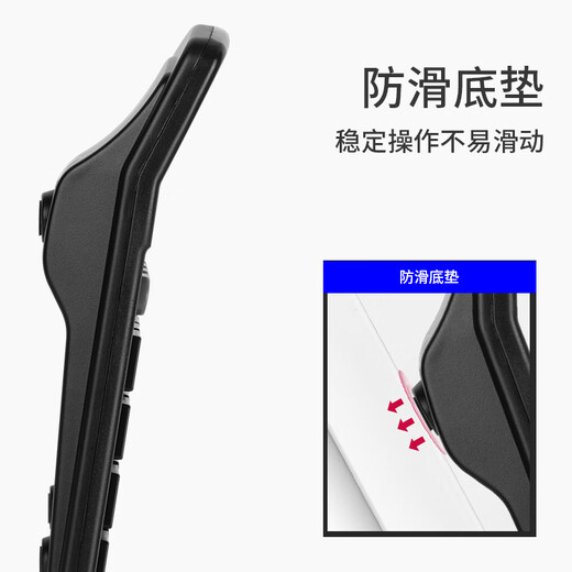得力(deli)大号双电源轻便桌面计算器 12位大屏桌面计算机 办公用品 黑色838