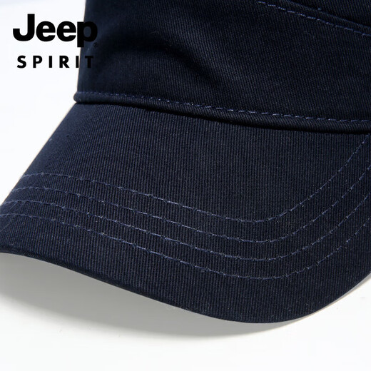 吉普（JEEP）帽子男加长帽檐平顶帽四季款鸭舌帽中老年休闲百搭棒球帽A0370