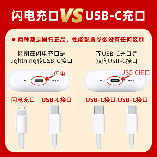 Apple airpods pro second-generation Apple wireless Bluetooth headset active noise reduction AirPodsPro 2 generation AirPods Pro 2 generation [USB-C interface] 24th issue interest-free