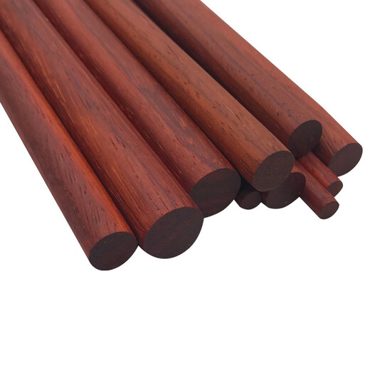 First concept of red rosewood solid wood round stick wooden stick wardrobe pole curtain rod DIY building model material small flagpole drum stick diameter 30mm 60 cm