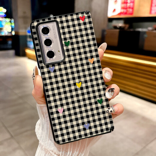 
Tongru wall is suitable for Huawei Honor MAGIC V3 Vs3 mobile phone case MAGIC V2 Vs2 new folding screen central axis magnetic suction center axis black edge leather pattern P3271 black and white plaid color Honor MagicVs3