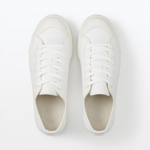 Muji (Muji) ist nicht einfach zu ermüdet und nicht einfach nass und nicht einfach zu fassende Turnschuhe ohne Geschlecht, Männer und Frauen, kleine weiße Schuhe, Leinwandschuhe, cremefarbene 41 /255 mm (Größe ist größer und eine Größe kleiner)