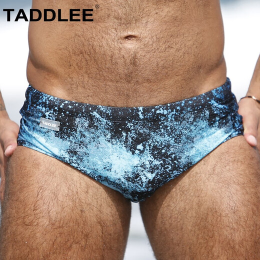 TADDLEE Herren-Dreieck-Badehose in großen Größen, professionelle und modische Badehose für Herren, lockerer und atmungsaktiver Strandurlaub, lässiger Herren-Badeanzug, Blau S 155–185 cm, 45–60 kg