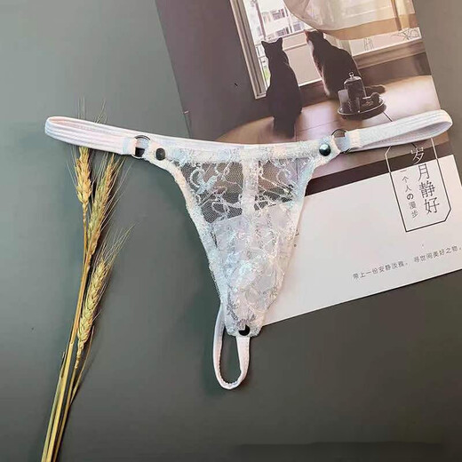 ROSELEX confidential delivery men's sexy adult thong mesh breathable underwear T-shaped pants low waist see-through pink one size fits all