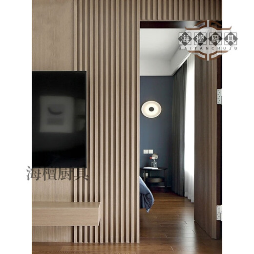 Miaopule 2024 new invisible door and wall integrated background wall grille door grille secret door solid wood paint-free grille TV guest grille invisible door (knuckle solid wood paint-free)