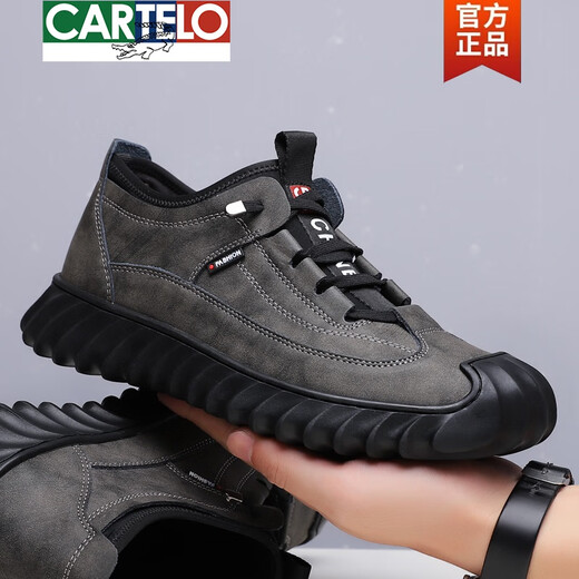 Cartelo Brand Men's Chaussures Nouvelles chaussures décontractées en cuir authentique