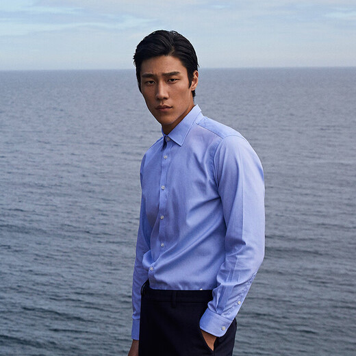 YOUNGOR (YOUNGOR) shirt men's four seasons young men's casual formal shirt GLDP16384AJA black 40