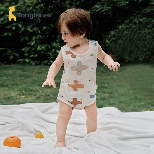 Tongtai (tongtai) Bebé sin mangas de verano ropa de bebé que los niños salen de una pie