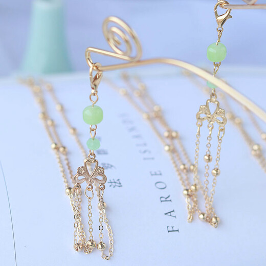 Hanfu headwear, women's ancient style hair crown, daily atmosphere, long tassel hairpin, super fairy costume writing accessories, moon sky