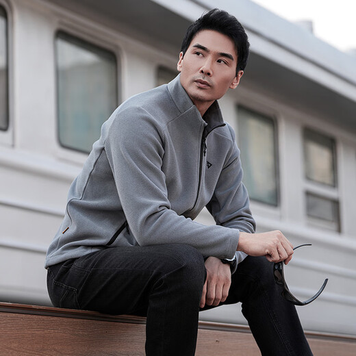 Longya Hidden Blazing Pine Polartec Light and Warm Breathable Fleece Jacket Winter Warm Commuting Stand Collar Business Abyss Blue M 175/96A