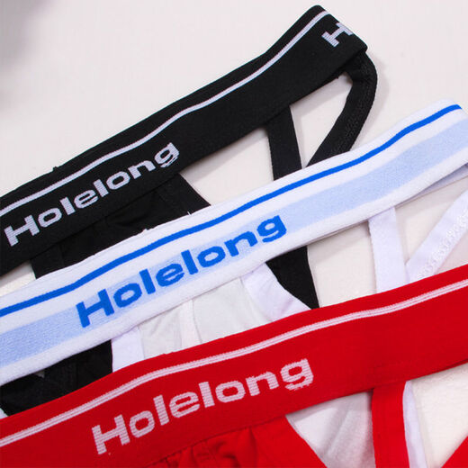 
Guiruo Men's Double Thong Hollow and Exposed Sexy T-Pants Sexy Open-Climbing Underwear Summer Breathable Tight Shorts Red M Waist Clothes Appropriate One Foot-8 to Two Foot-one