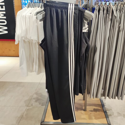 Adidas Herrenhose Neu Laufen Training Fitness Sporthose Lässige Atmungsaktive Modehose Gestrickt Bequeme Jogginghose Hose EI9761/Schwarz Gestrickt/Seite Drei Streifen XL