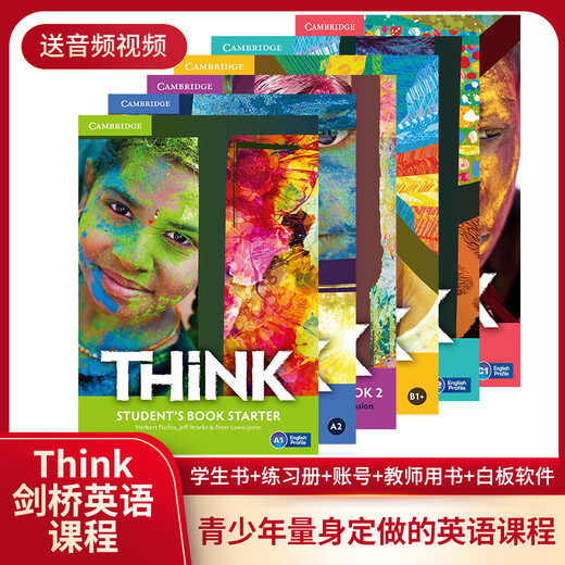 Cambridge Think Textbook Cambridge University Press Junior High School English Textbook Training Institution Foreign Language School English Comprehensive Textbook Genuine Set Starter12345 Complete Set Textbook + Workbook New Version Spot First Edition Level 1 Student Book + Workbook KET(A2)