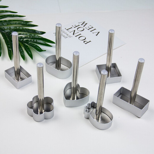 DOLO pineapple cake mold rectangular heart-shaped pineapple flower frosted cookie baking DIY abrasive stainless steel pressure model rectangular pineapple cake mold (10 pieces)