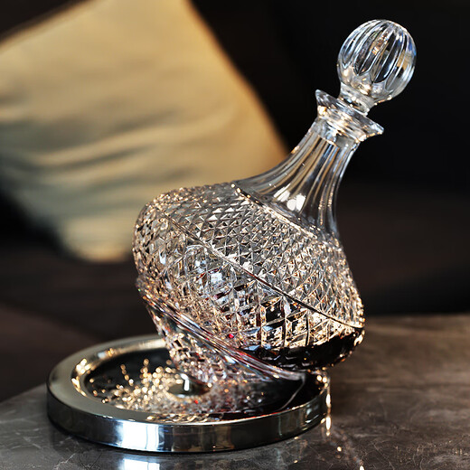 KBOX light luxury home thickened tumbler red wine decanter with lid crystal glass wine decanter bottle bright style - decanter simple package 1500ml