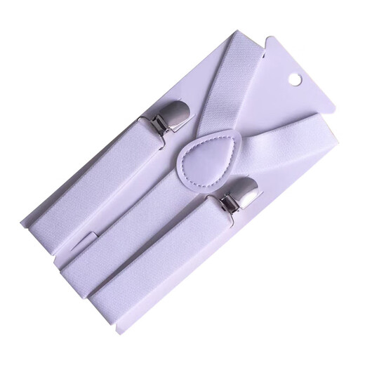 Yusenyi Elastic suspenders for male and female babies, infants and children's pants, black anti-fall elastic suspenders, pants clip suspenders, black and white striped long suspenders (140-160 sizes)