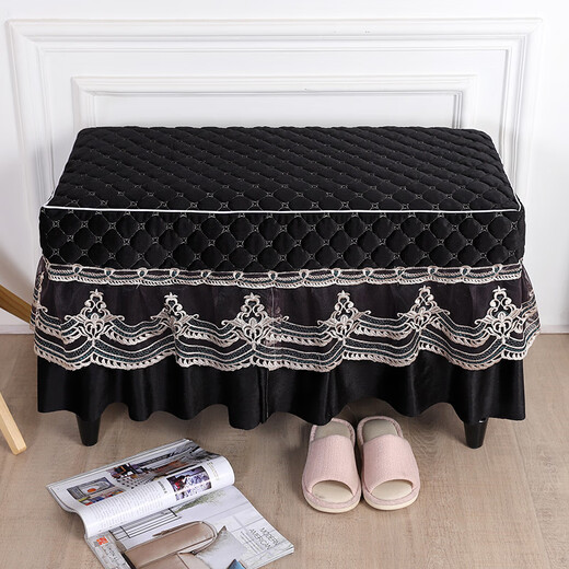 Fabric square makeup stool cover, dressing table stool cover, bar chair cover, home piano stool cover, shoe stool cover, watery tenderness yellow 38*78