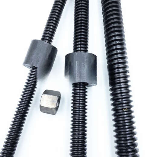 Jieyunmao No. 45 steel trapezoidal screw nut, coarse tooth T-type screw set, positive wire, reverse tooth, right-hand left-hand thread, positive wire 100*10*1 meter, 1 piece, 2 hexagonal nuts