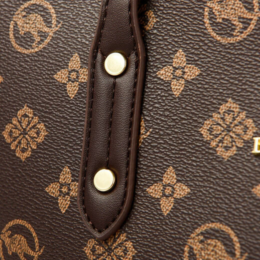 Kangaroo Kara gives mom a genuine leather shoulder bag for women on Mother's Day, tote bag, large capacity 2025 new European and American commuter handbag trendy brown (gift box + hand bag card holder) extra large bag length 31-thickness 12-height 29 cm