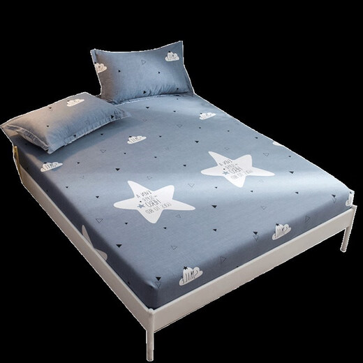 Mengyier 10cm brown mattress fitted sheet, brown mattress mattress protective cover, thin mattress 3cm 5-8 special 10cm couch Xinghailian-grey 150X200-c-m+pillow-case 2 pieces