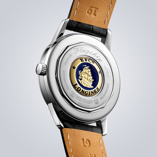 Longines (LONGINES) Swiss watch Military flag reproduction series Mechanical belt men's watch Chinese Valentine's Day gift L47954782