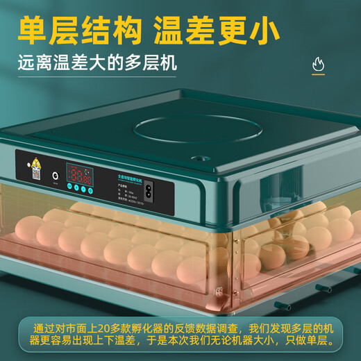 Water bed duck goose small rutin chicken incubator egg incubator egg incubator incubator small household type fully automatic intelligent 24 fully automatic single electricity (display temperature + number of days)