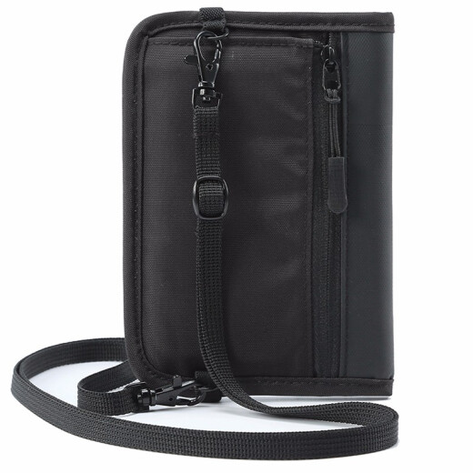 
Passport bag RFID anti-theft and anti-scanning overseas travel document bag men and women air tickets inclusions visa storage bag business card bag water splash travel supplies black