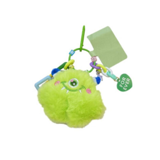 Pengjing Plüsch Monster Creative Car Schlüsselbund Vielseitige Handykette Tasche Ein-Punkte-Geburtstagsgeschenke Feiertagsgeschenk süßes Plush Monster Green
