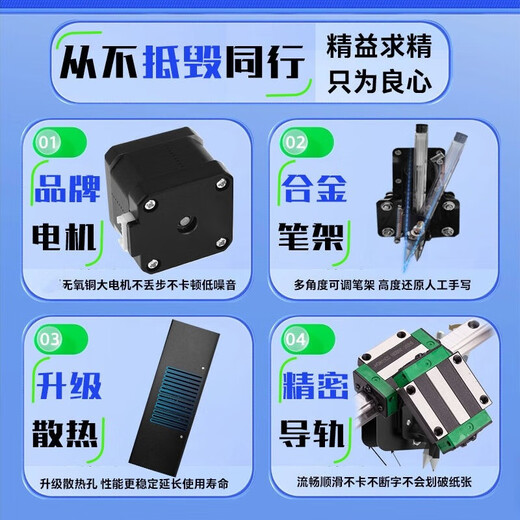 Junbao en línea Escritura inteligente IMITACIÓN Robot Impresora de escritura a mano Totalmente automático Plan de lección Robot Notas y formulario de artefacto Máquina de escritura estándar Single Computer Smart Connect Factory Direct Insurance