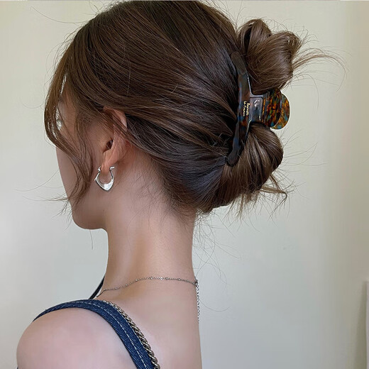 Xiang Wan Hair Clip Elegant Hair Clip Versatile Shark Clip High-end Acetic Acid Clip Hair Accessory Back of the Head Hair Clip