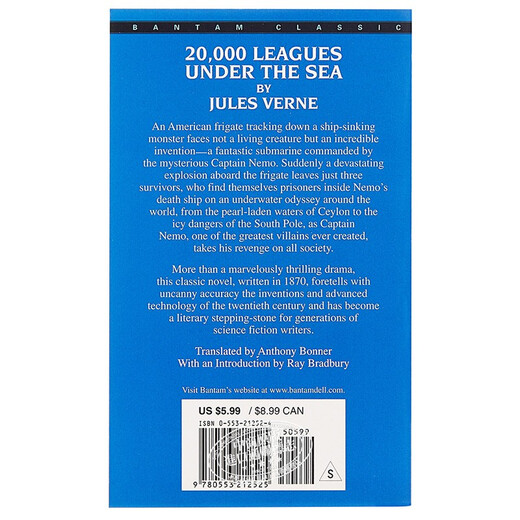 海底两万里英文原版 20000 Leagues Under the Sea  凡尔纳