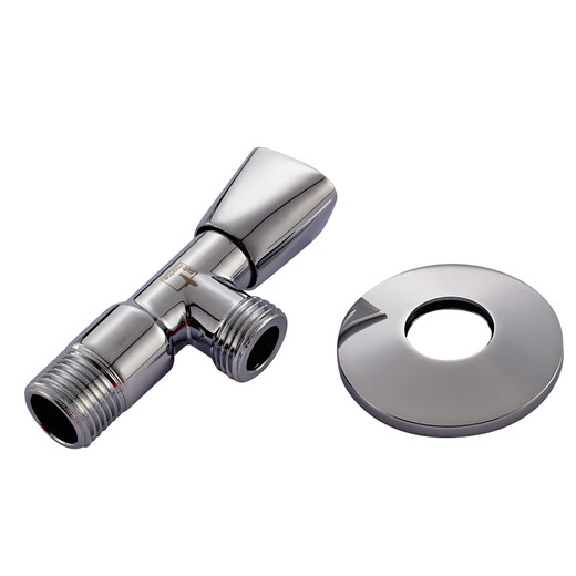 
Submarine F701/F702 angle valve copper slow-opening type eight-character valve bright chrome 4-point triangle valve F702 hot water (red label)