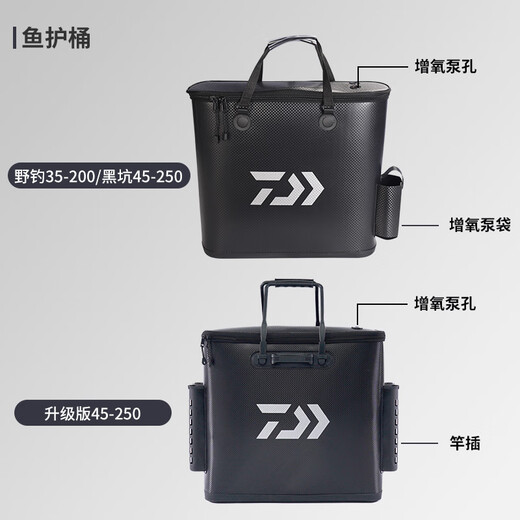 DAIWA Taiwan Fishing Protection Heikengye Fishing Net Pocket Anti-hanging Fishing Protection Stainless Steel Fish Cage 45cm 2.5m Upgraded Version 45-250