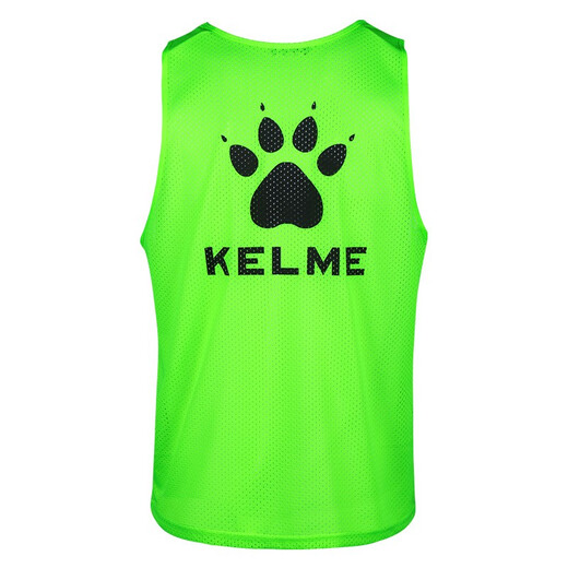 Kelme Karme Training Vest Team Football Team Football Agtre Basketball Ultra-Thin Training Vest Humidité confortable et respirant 8051BX1001 Green fluorescent et noir XL
