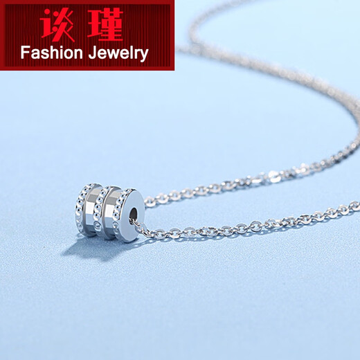 Tan Jin small waist platinum necklace women's pt950 platinum pendant platinum clavicle chain platinum necklace women's model weighs about 4.05-4.15 grams and is about 41.5+2 cm long