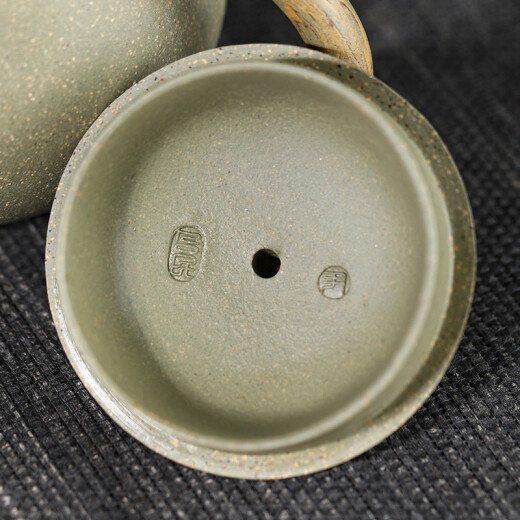 Gold inlaid jade national worker Yin Zhanmin handmade purple clay pot Yixing teapot household kung fu tea set gift boxed bean green west