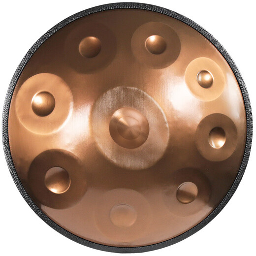 Assas Handschale Drum 10 -Tone Handgefertigte Handpan professionelle Stahlzunge Drum Geschenk Anpassbares Percussion Instrument Golden