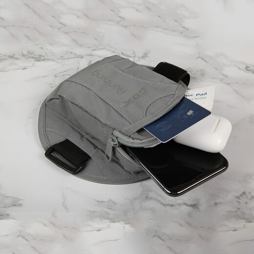 GOX Reflective Running Arm Bag Waterproof Sports Phone Bag Outdoor Cycling Fitness Unisex Arm Cover Luminous Silver