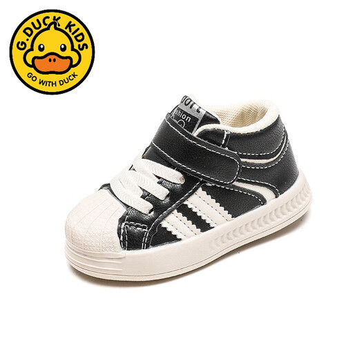 
G.DUCKKIDS baby shoes winter soft sole toddler shoes 01-2 years old girls baby cotton shoes men plus velvet thickened warm shoes plus velvet beige inner length 13.0cm size 18