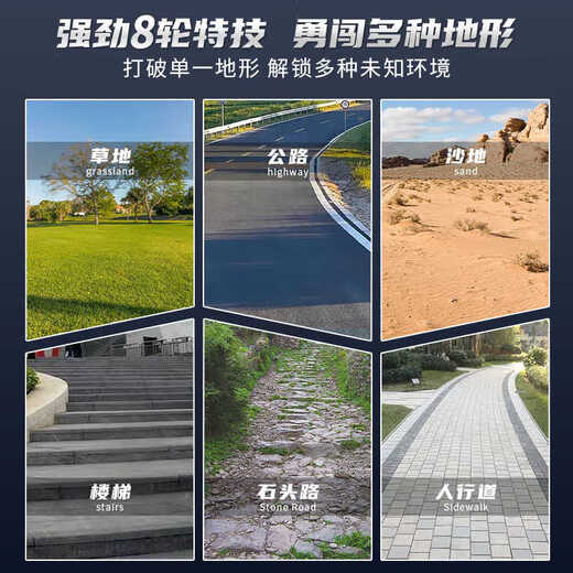 卡卡曼机器狗遥控汽车坦克儿童玩具男孩仿生机器人八轮机械狗生日礼物 手柄遥控-可发射水弹-双电池 6-10-12岁特技车六一儿童节礼物