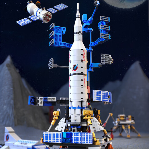 Snaen (Snaen) Blocs de construction pour enfants Toys garçons et filles chinois aérospatial modèle micro-particules Assemblage d'anniversaire pour enfants