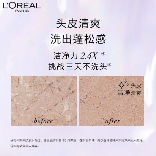 L'Oreal Shampoo Hyaluronsäure Shampoo Gloss Feuchtigkeitsfeuchtigkeitsspüus Ölkontrolle Frauen Haarpflegemittel Lotion Purpur Amphetamin Hyaluronsäure Shampoo 440 ml*2+ Wasch- und Pflegereisepack