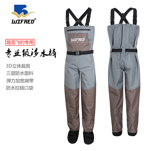 Wifreo fly fishing waders outdoor fishing stream fishing waders lure fishing pants waterproof breathable wear-resistant comes with repair kit S