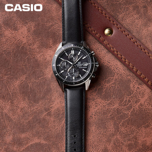 卡西欧（CASIO）EDIFICE 日期显示 EFS-S510商务男表时尚休闲防水手表 EFS-S510L-1AVUPR太阳能动力