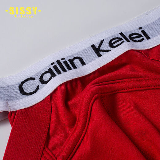 Guiruo Sexy Underwear Men's Thong Simple Solid Color Double Ding Gas Low Waist Hip Lift U Protrusion Ck1504-White Click to add to favorites for priority delivery L