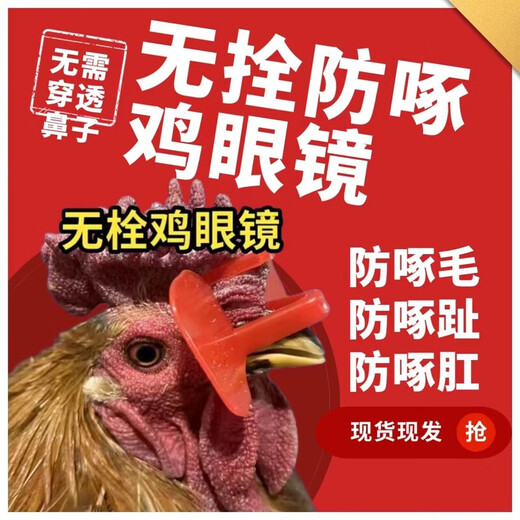 Очки для защиты от расклевания курицы Vulgare, куриные глаза среднего и большого размера, маска для глаз горной курицы, заглушка, устройство против клевания для принадлежностей для выращивания кур, стаканы для курицы без отверстий среднего размера (подходят для 3 Цзинь Цзинь = 0,5 кг -8 Цзинь Цзинь = 0,5 кг) 10 шт.